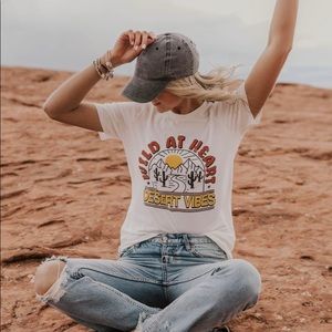 SOLD IN BUNDLE - Roolee Wild At Heart Crop Tee